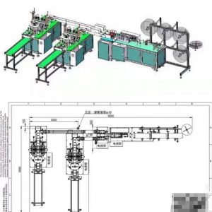 自動(dòng)口罩機(jī)_一托二口罩機(jī)整套3d2d圖紙外購件清單bom電路圖plc程序